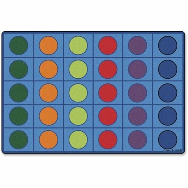 Carpets For Kids Seating Rug, Circle, 8ft x12ft , Rectangle, Multi CPT4218